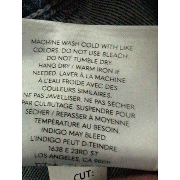 Boyish Denim Jumpsuit Roman About Time Women 12 Bootcut Medium Wash Stretch - Picture 8 of 9